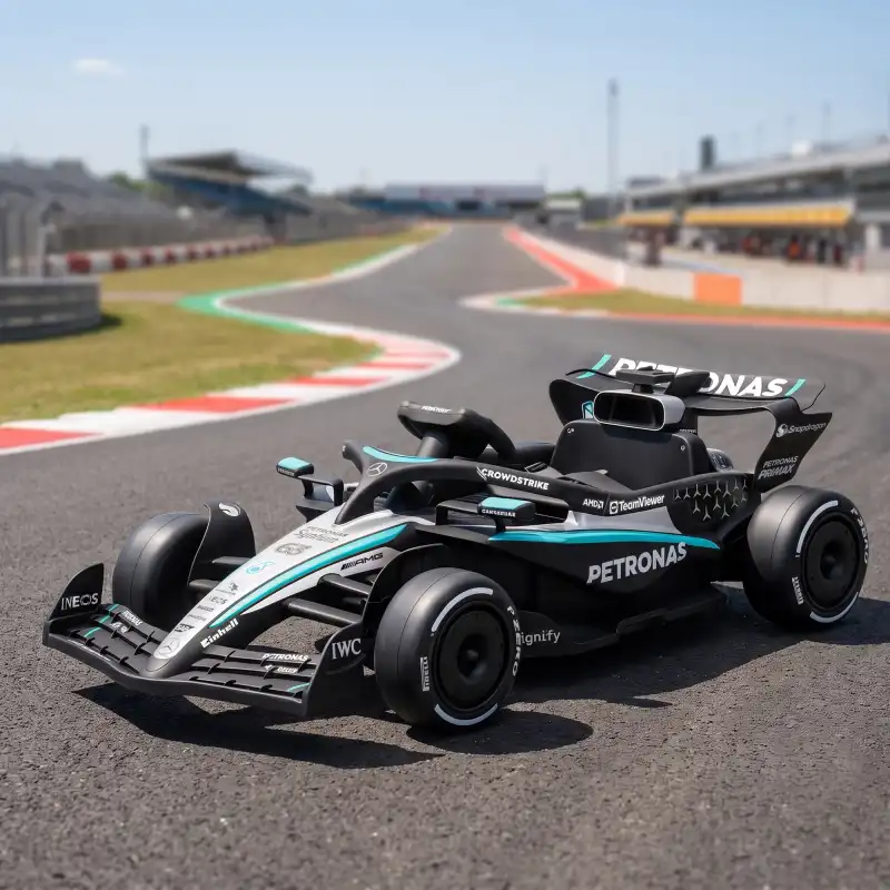 Go-kart électrique Mercedes-AMG F1 enfant 12V avec télécommande parentale, photo 2