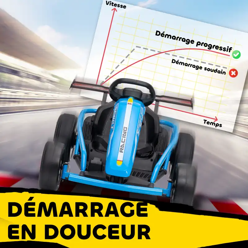 Gokart électrique 24V bleu, photo 6