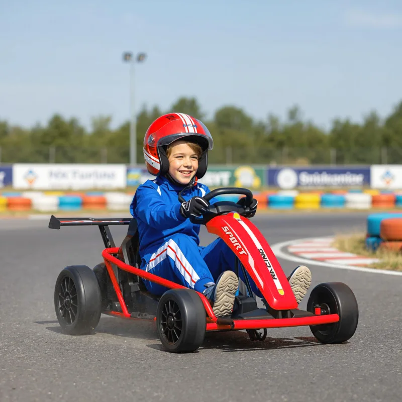 Gokart électrique drift 8-12 ans rouge, photo 2