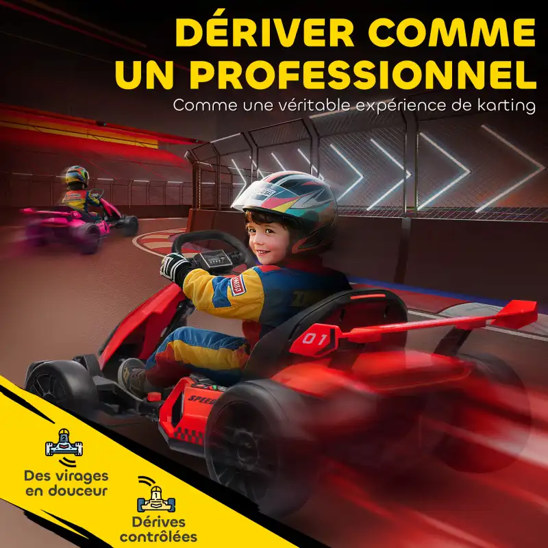 Kart électrique enfant 24V rouge, photo 4