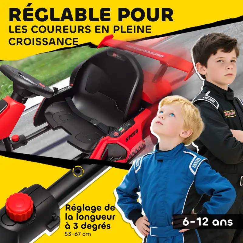 Kart électrique enfant 24V rouge, photo 5